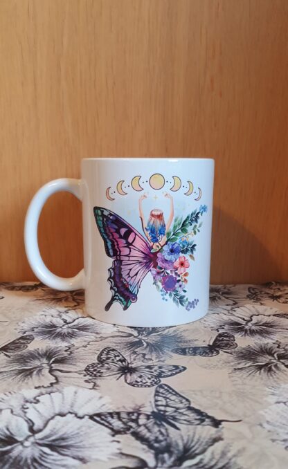 Fairy Butterfly moon phase - 11oz Ceramic Mug