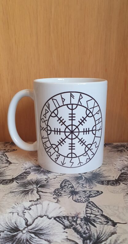 Helm of Awe with Runes - 11oz Ceramic Mug